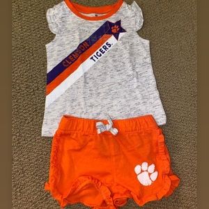 Colosseum brand Clemson toddler girls short set and dress. Size 2T.